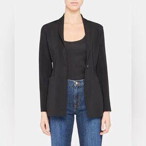 Theory Etiennette Stretch Knit Blazer Black M